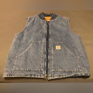 Levi’s Workwear Denim Vest Size Small Relaxed Fit New With Out Tag